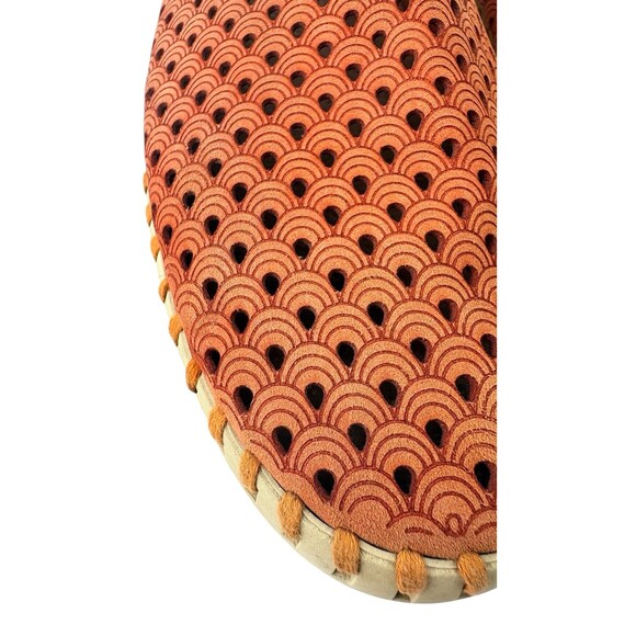 Ilse Jacobsen Tulip Laser-Cut Comfort Slip On Shoes Camelia Orange US 10 EU41 - Picture 13 of 15
